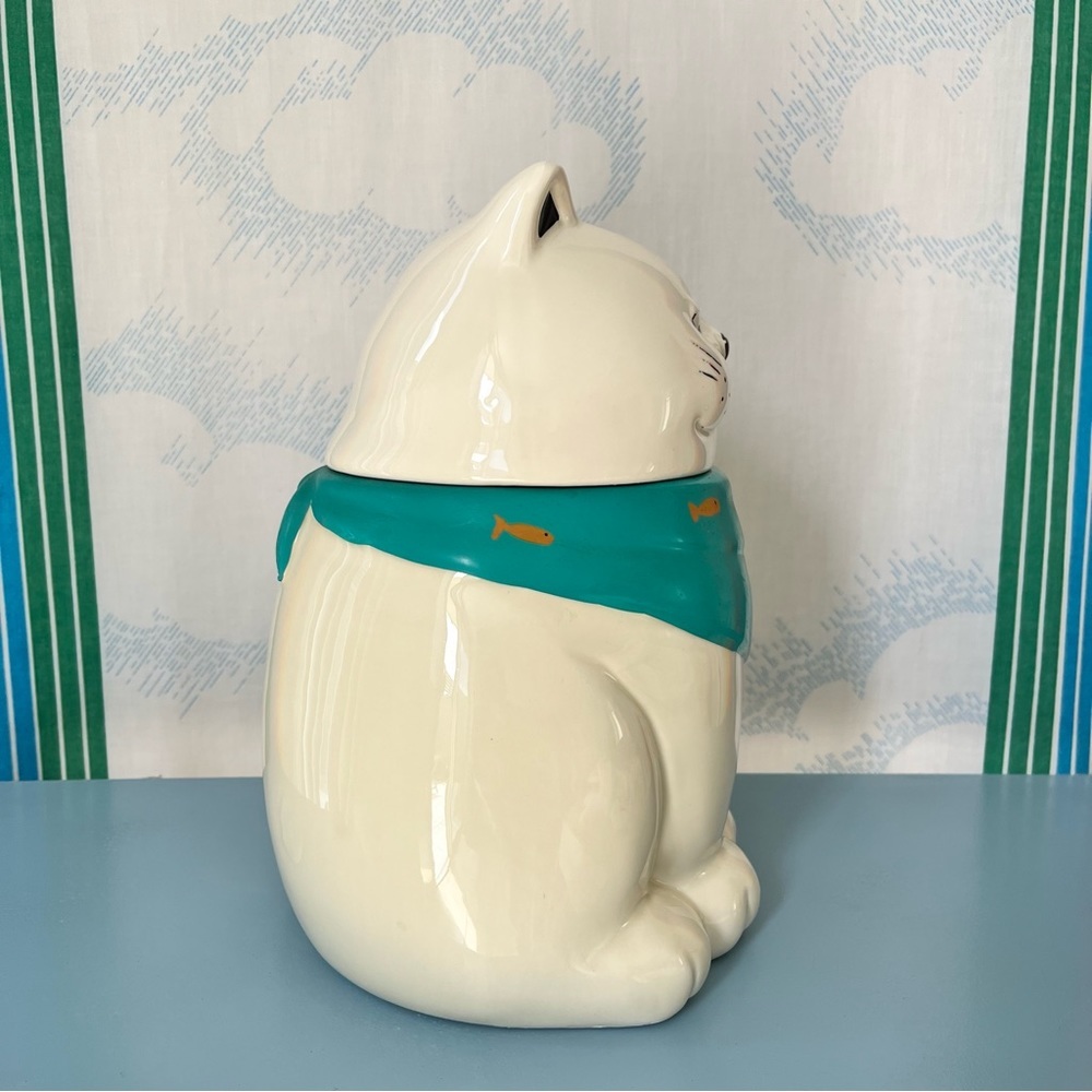VINTAGE 80s cat cookie jar storage container - Picture 9 of 10